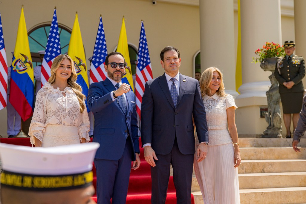 De la Espriella y Marco Rubio en Barranquilla junto a sus esposas.