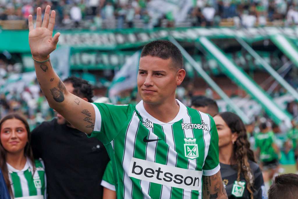 James Rodríguez ya viste de verde: así fue la presentación del '23' con Atlético Nacional