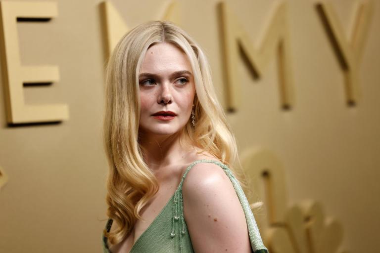 Los Angeles (United States), 15/09/2026.- Elle Fanning arrives for the 78th annual Emmy Awards ceremony held at the Peacock Theater in Los Angeles, California, USA, 14 September 2026. The Emmys celebrate excellence in national primetime television programming. EFE/EPA/JILL CONNELLY
