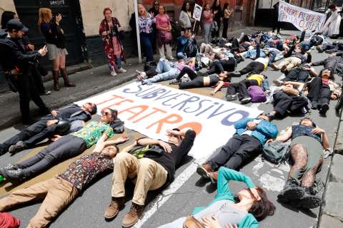 Sector cultural colombiano protestó contra los recortes en el Ministerio de Cultura