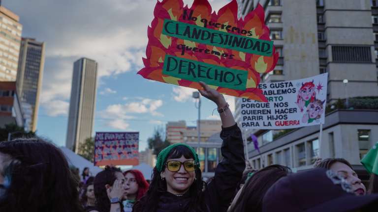 Día de Acción Global por el Aborto Legal y Seguro en Bogotá.