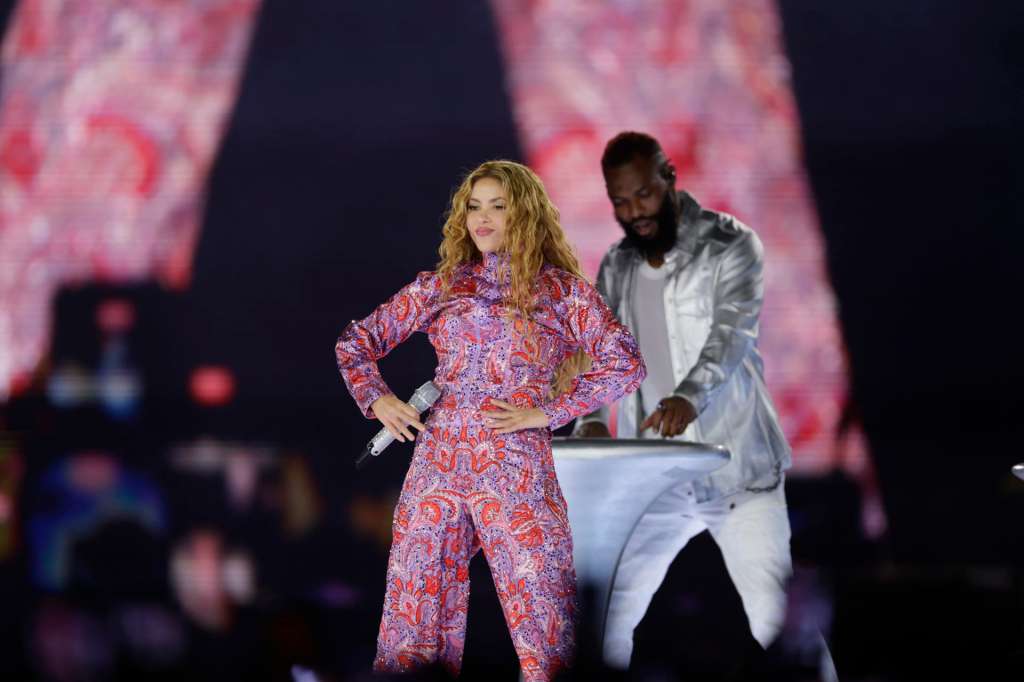 MADRID, 18/09/2026.- La cantante Shakira durante el primero de sus conciertos ofrecido este viernes en el Macondo Park del Recinto Iberdrola Music, en Madrid. EFE/Juanjo Martín