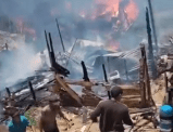 Incendio consumió nueve casas en Villa Caracas, Barranquilla