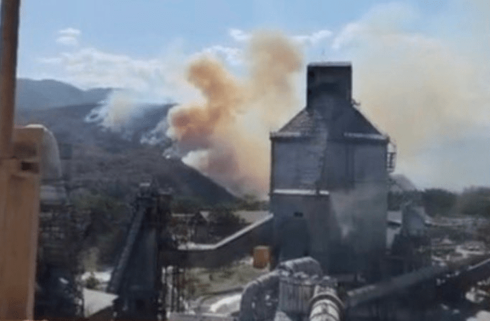 Imagen de redes sociales. El punto más crítico del incendio se ubica en inmediaciones de la finca Altamira, en el corregimiento de Payandé, municipio de San Luis.