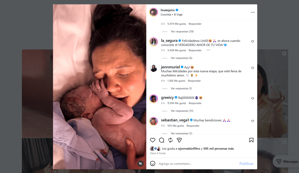 Lina Tejeiro mostró en video el nacimiento de su hijo y explicó por qué se adelantó