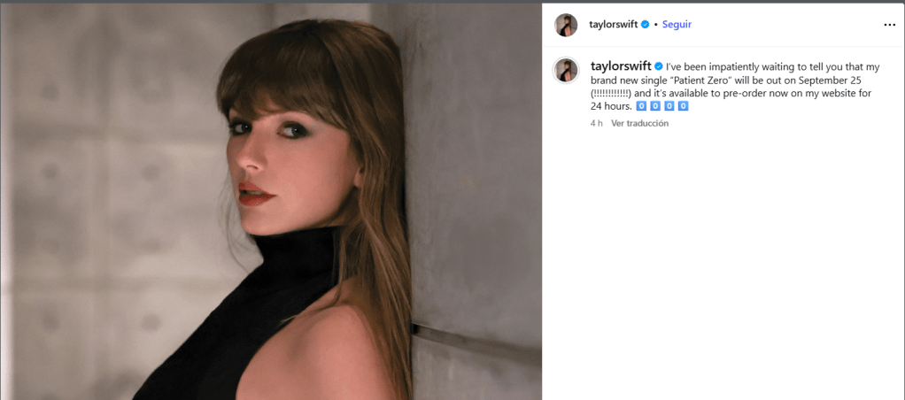 Taylor Swift: el anuncio de su nueva canción y un reconocimiento histórico en los VMAs 2026