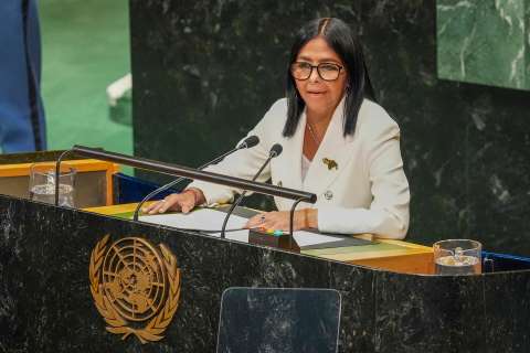 Delcy Rodríguez habló de elecciones en Venezuela ante la ONU, pero no dio ninguna fecha