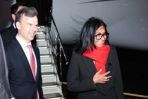 Delcy Rodríguez aterrizó en Nueva York para participar en la Asamblea de la ONU