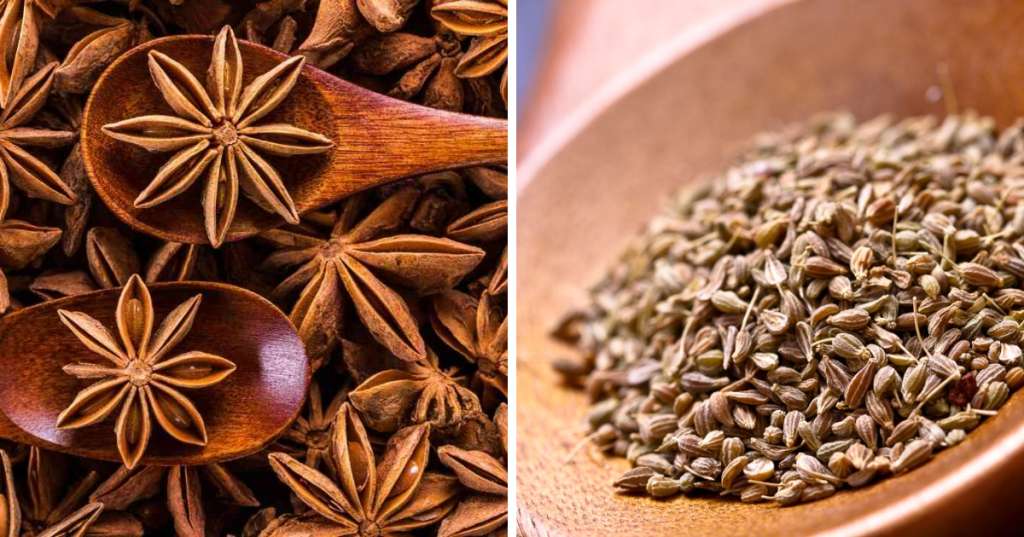 Anís estrellado y anís en grano