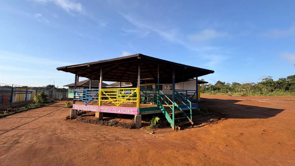 La escuela de la comunidad de Wacará.