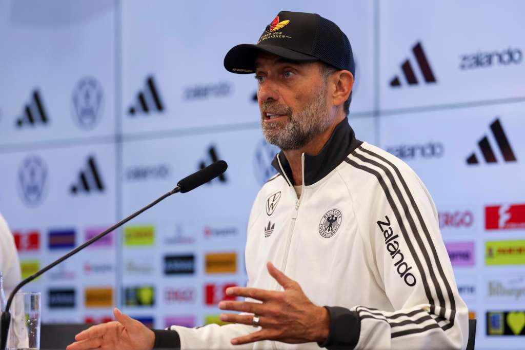 FRANKFURT (Germany), 17/09/2026.- German national soccer team head coach Juergen Klopp attends a press conference in Frankfurt am Main, Germany, 17 September 2026. Klopp announced the squad for the upcoming UEFA Nations League matches. (Alemania) EFE/EPA/CHRISTOPHER NEUNDORF