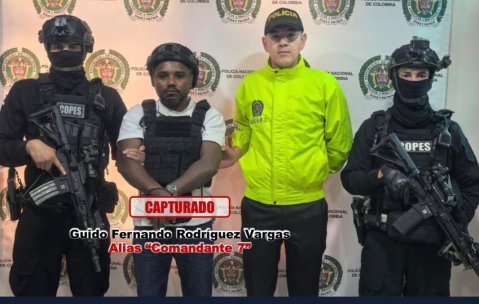Capturan a “Comandante 7”, enlace criminal en Colombia de Los Tiguerones de Ecuador