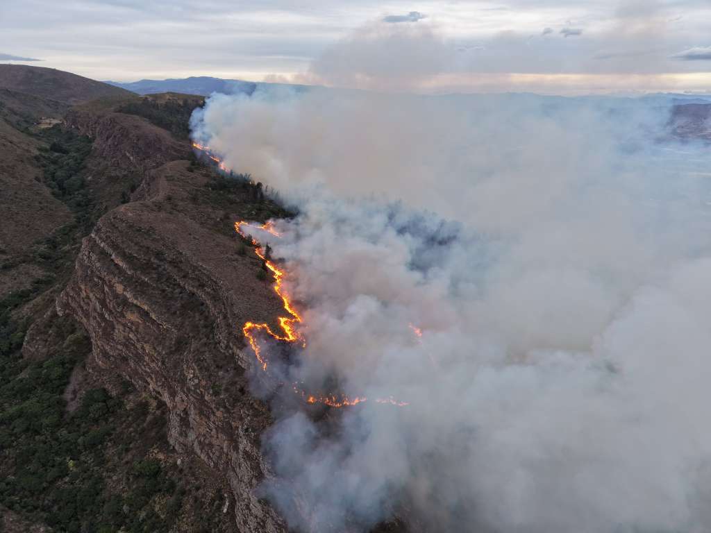 Incendio en Villa de Leyva