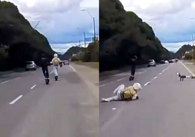 Imprudencia en la Autonorte con patineta eléctrica