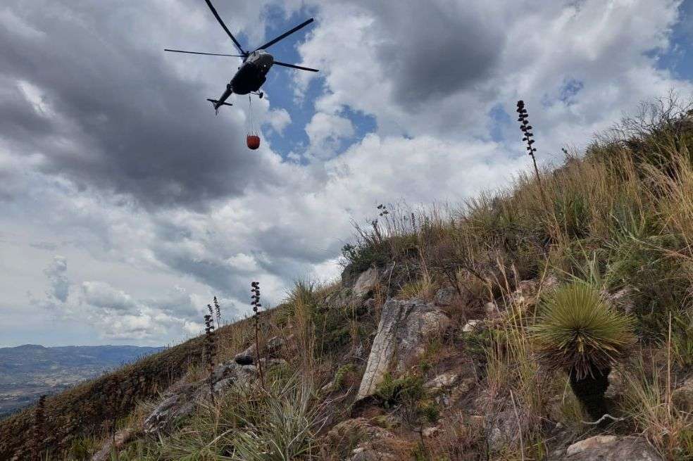 La quebrada de La Colorada, que nace en el páramo y surte de agua a todo Villa de Leyva, también ha sido afectada por los incendios.