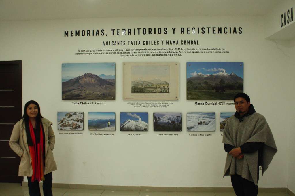 Carlos Cuaical y Diana Piarpuezan trabajan en la conservación de la memoria del Cumbal.