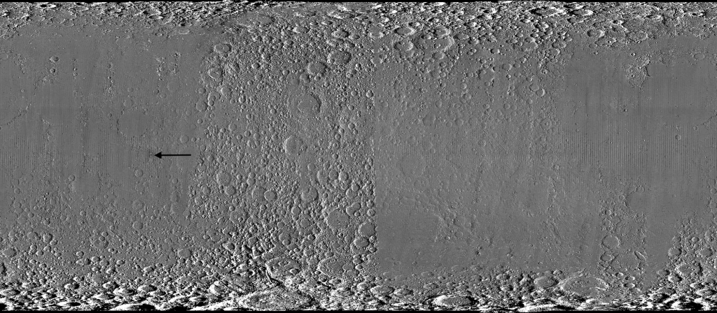 Vista global de la Luna obtenida mediante la unión de cientos de imágenes captadas por la cámara gran angular a bordo del Lunar Reconnaissance Orbiter (LRO) de la NASA
