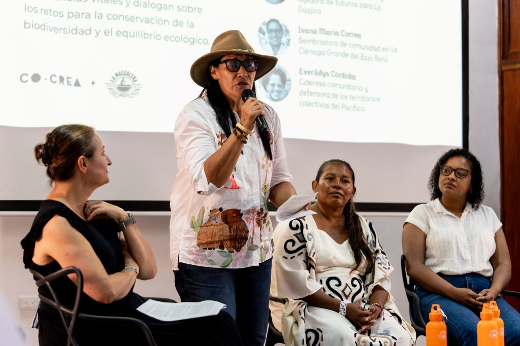 Iveth Maureen Serrano, profesora rural de Maní (Casanare), trabaja con niños y jóvenes para conservar las historias y conocimientos construidos alrededor de los esteros.