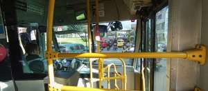Bogotá desde la cabina de un conductor del SITP