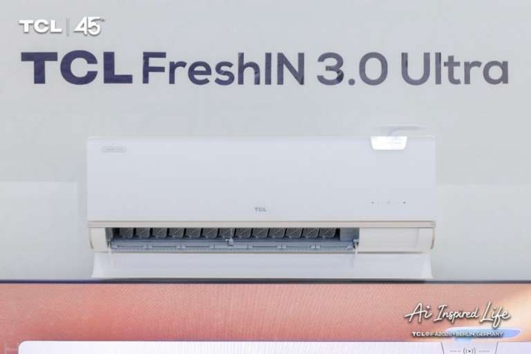 El aire también puede ser inteligente, y eso se demuestra con el TCL FreshIN 3.0 Ultra, que combina tecnología de aire fresco, monitoreo de calidad del aire y un sistema T-AI que optimiza el funcionamiento del compresor para buscar mayor eficiencia en el hogar.