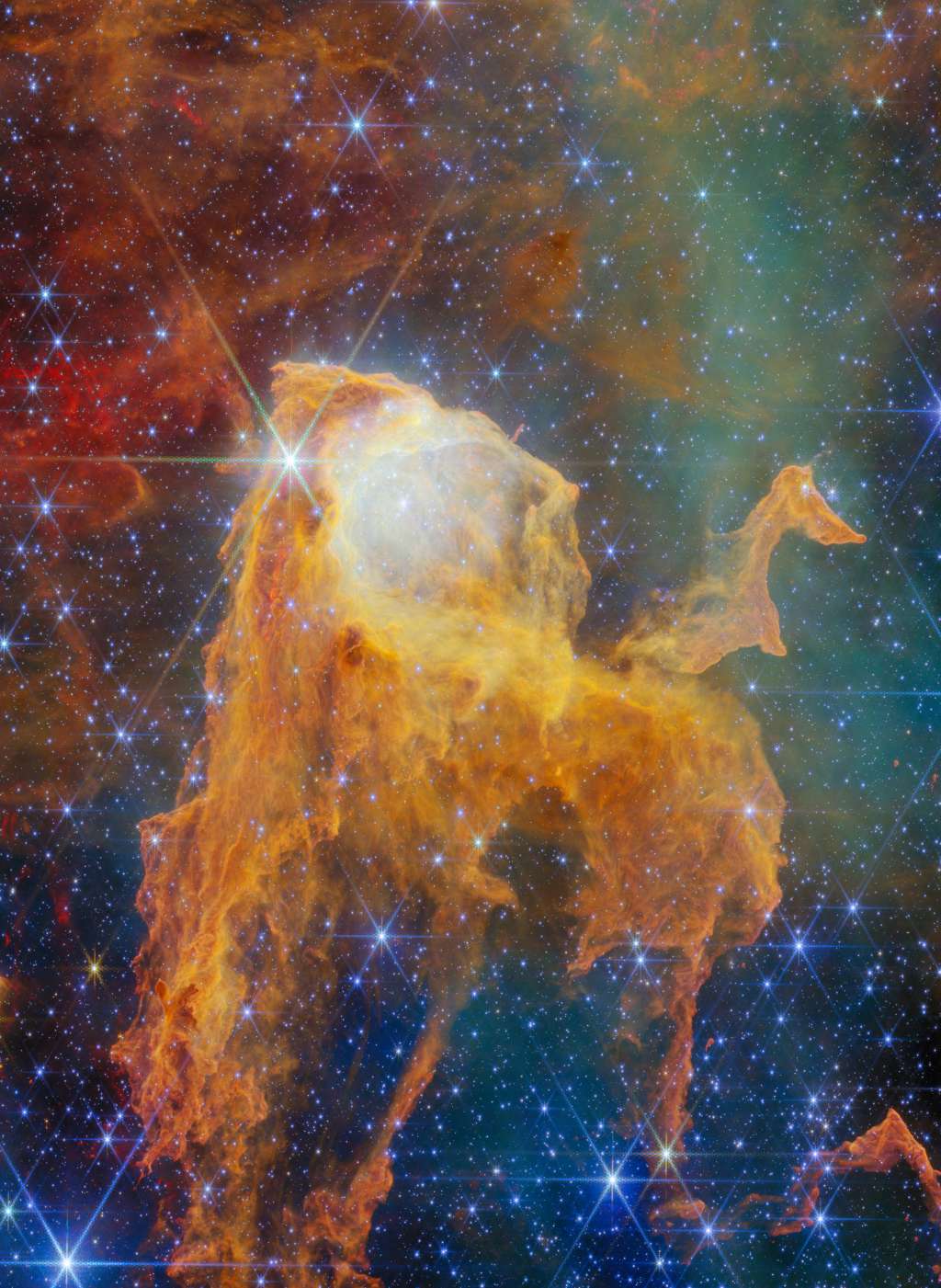 Nebulosa de Carina, una gigantesca nube de gas y polvo cósmico.
