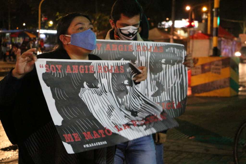Protesta por Angie Baquero.