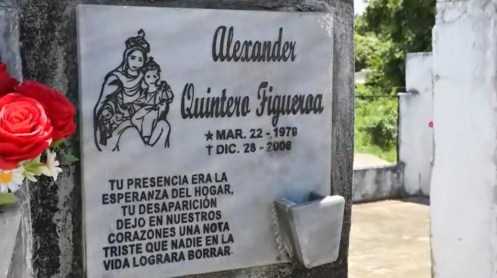 Tumba Alexander Quintero Figueroa.