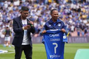 Millonarios goleó 3-0 en la presentación de Juan Cuadrado: estas son las mejores imágenes
