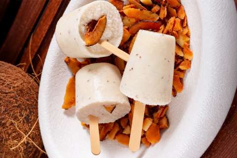 Paletas de coco con solo 4 ingredientes