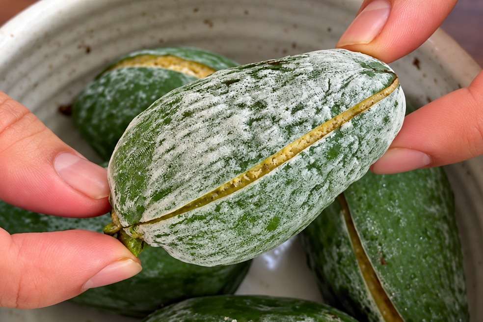Este helado de feijoa y hierbabuena es la prueba de que no necesitas máquina heladera para lograr una textura cremosa en casa.