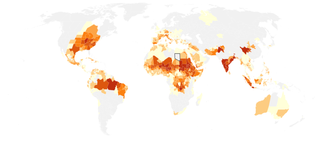 Impacto de mortalidad excesiva por calor en cada país.