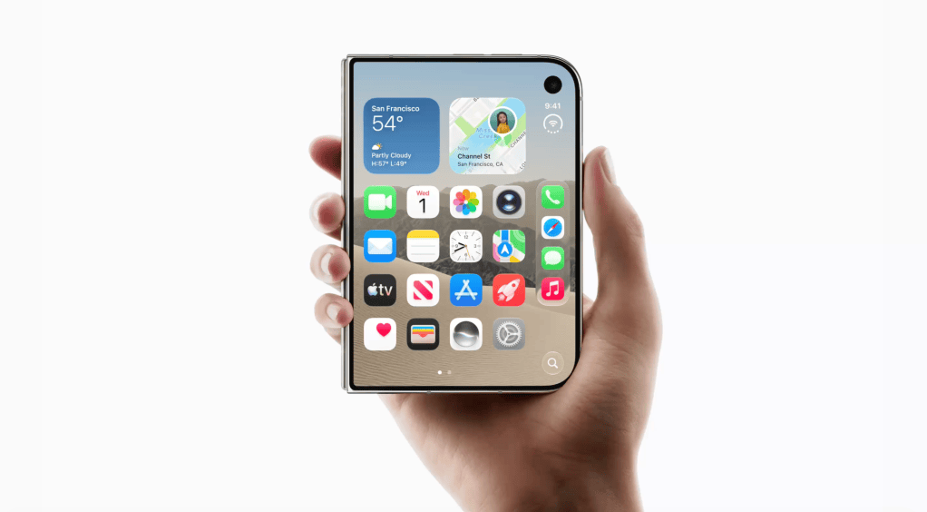 Apple presentó este martes su primer teléfono plegable, el iPhone Duo.
