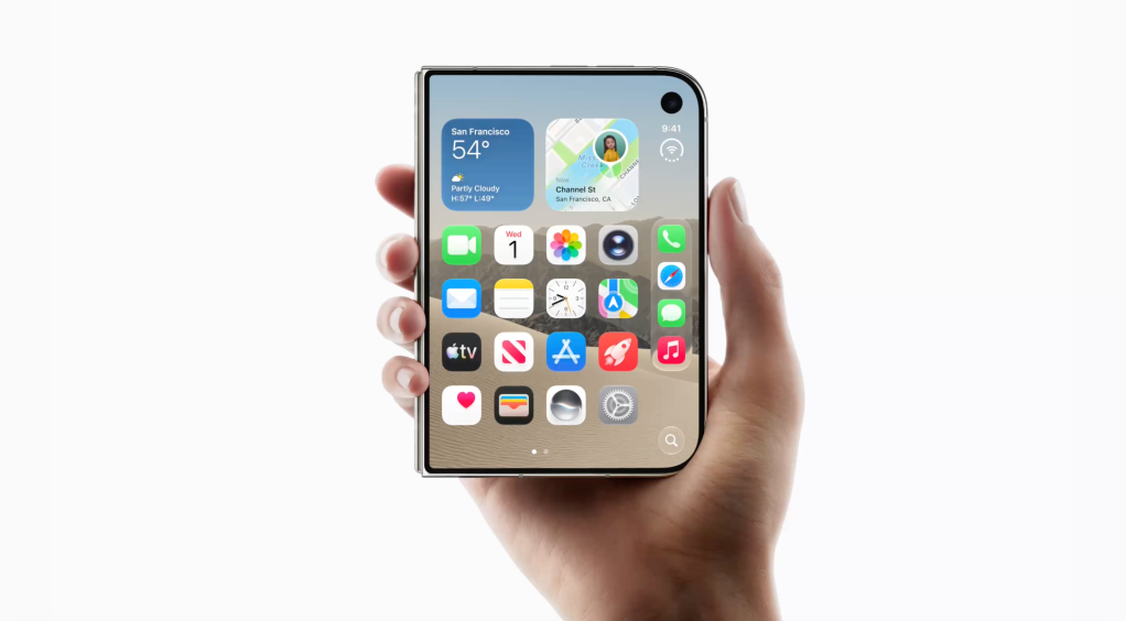 Apple presentó este martes su primer teléfono plegable, el iPhone Duo.