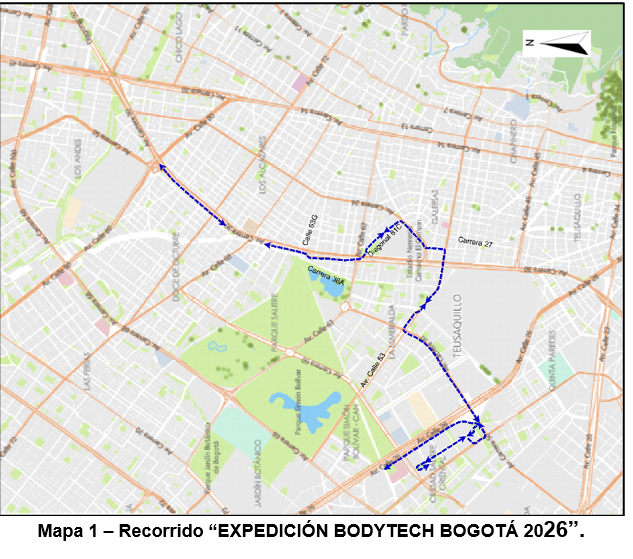Recorrido Expedición Bodytech 2026.