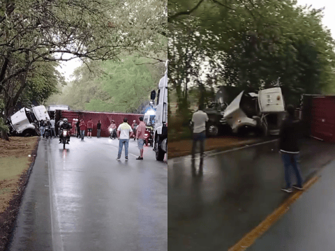 Accidente en vía Ibagué-Honda: choque de tres vehículos provoca cierre total