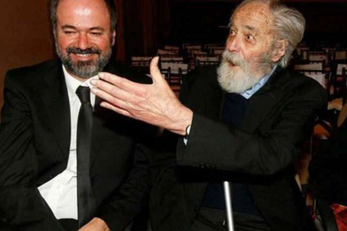 Juan Villoro y su padre Luis.