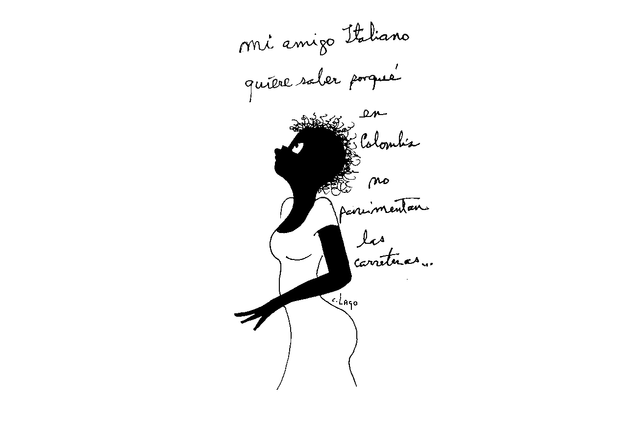 Esta es la caricatura de Nieves sobre la pavimentación de las carreteras en Colombia.