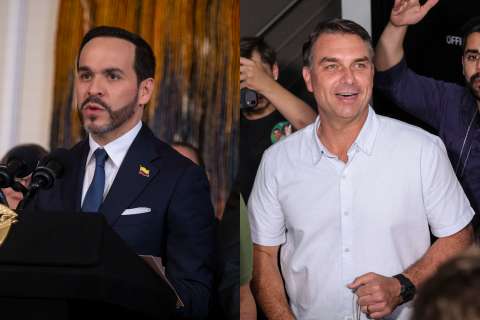 Flávio Bolsonaro pide a De la Espriella cooperación contra el narcotráfico