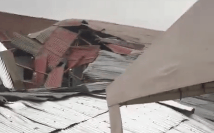 Imagen de video en redes sociales que registró las afectaciones de la tormenta en Palmira.