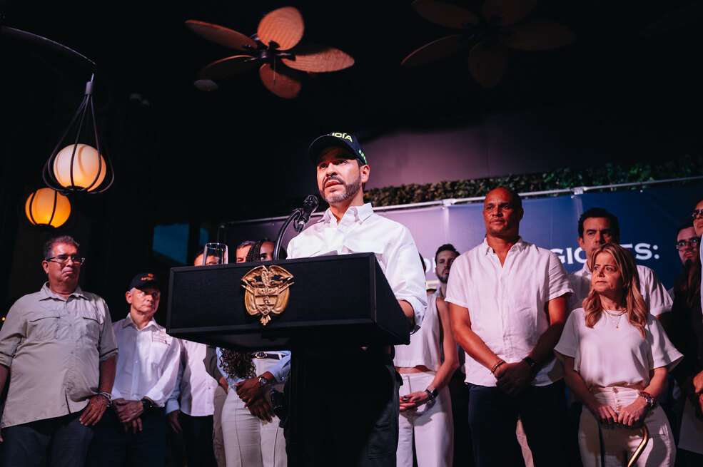 El presidente Abelardo de la Espriella, en el consejo de seguridad desarrollado en el Archipiélago San Andrés, Providencia y Santa Catalina.