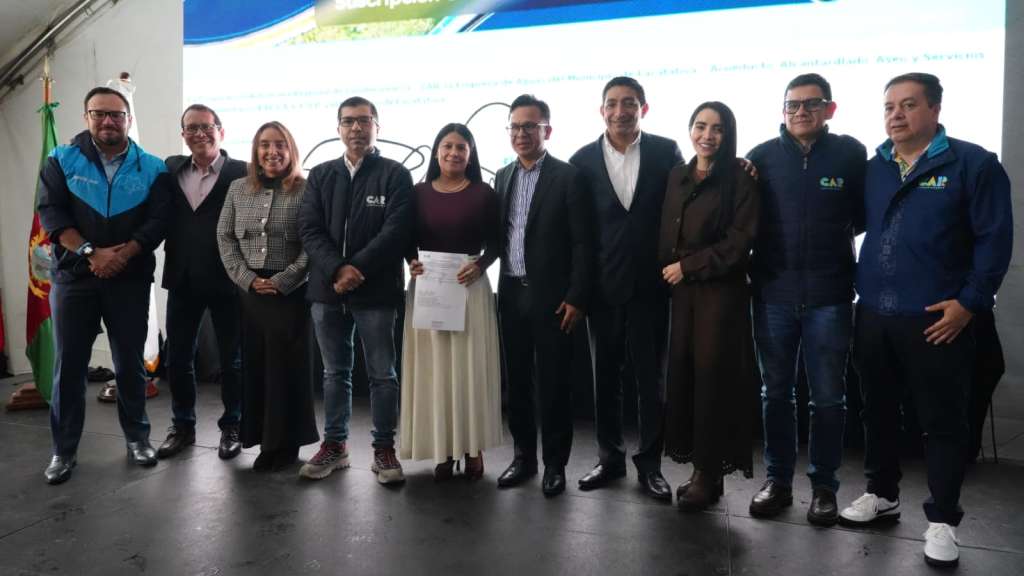 Autoridades departamentales oficializaron convenio para contrucción de la PTAR Santa Marta en Facatativá