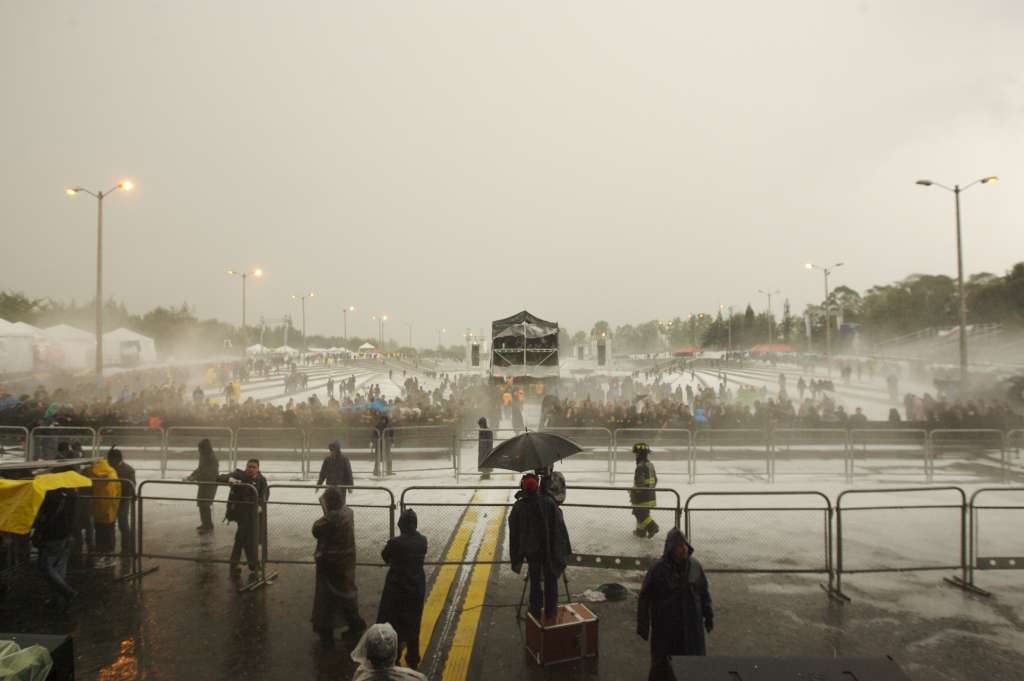 En 2007 una granizada obligó a los organizadores de Rock al Parque a reprogramar bandas para los días domingo y lunes. / Idartes