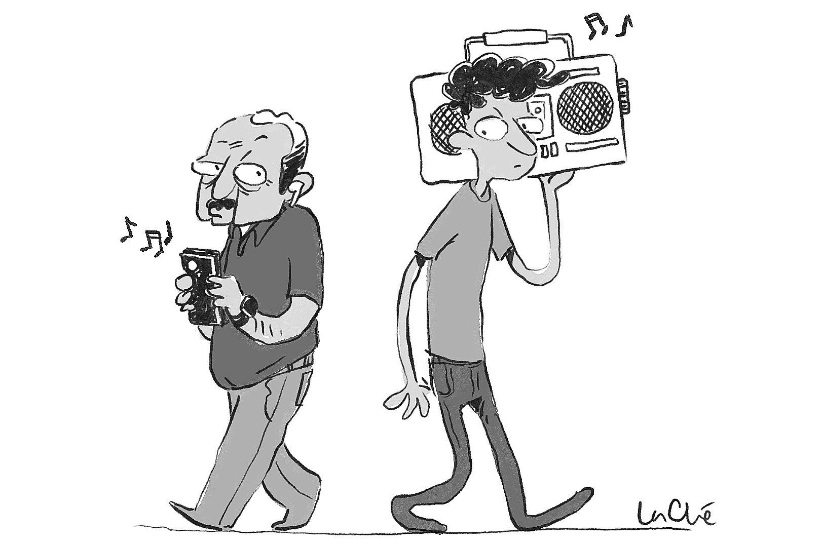 Diferencias generacionales, caricatura de La Ché.