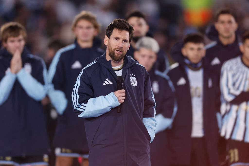 Lionel Messi, en su despedida oficial como jugador de la selección de Argentina.