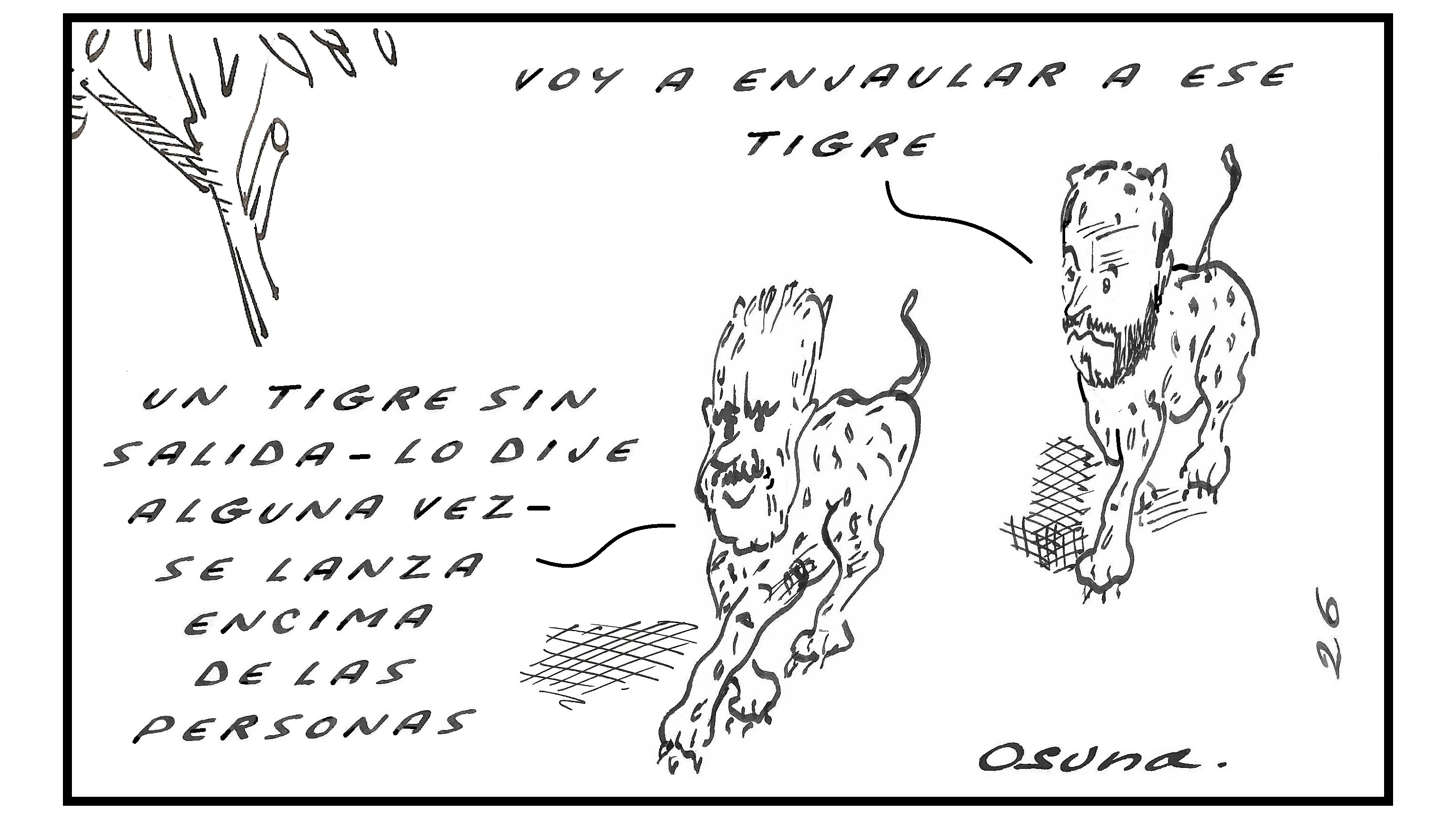 Caricatura de Osuna que retrata cómo sería una conversación entre Armando Benedetti y Abelardo de la Espriella.