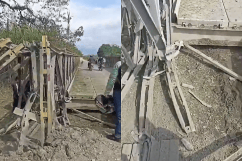 Ataque con explosivos contra puente restringe la movilidad de más de 200 familias en Cauca
