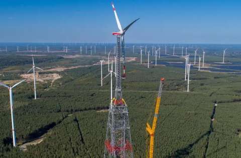 Construyen en Alemania la turbina eólica más alta del mundo: mide 365 metros