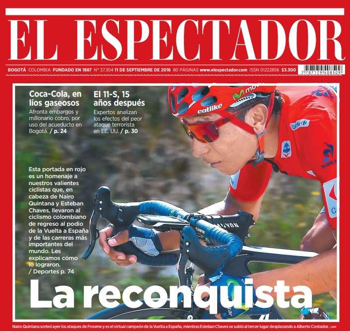 Las portadas de El Espectador que marcaron la carrera de Nairo Quintana.