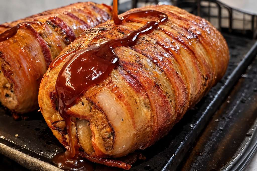 Este rollo de carne con tocineta y glaseado de naranja es un clásico de la gastronomía para lucirte en la mesa.