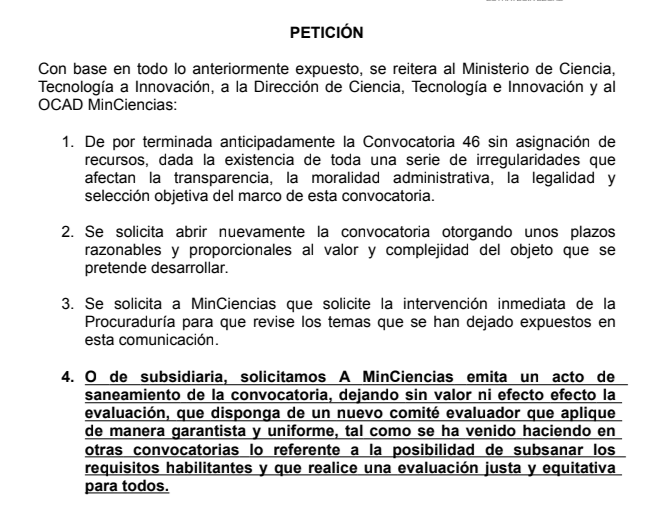 Captura de unos de los reparos del otro grupo que no resultó victorioso en el proceso.